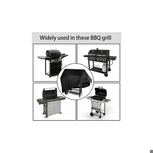 Grillovertræk, rektangulær campinggrill, L-170 × 61 × 117 CM, holdbar 210D BBQ beskyttelsespresenning, støvtæt, UV-resistent