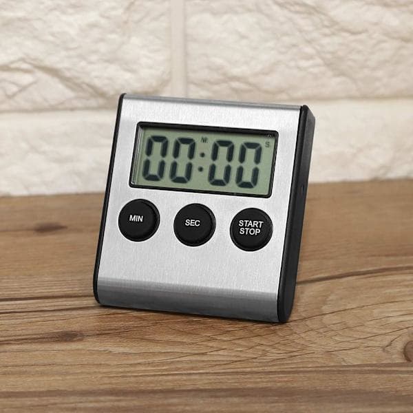 1 digital timer, digital køkkentimer, bord- eller vægmonteret