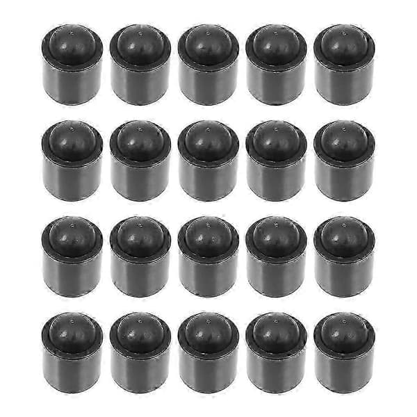 25 stk. Pool Kø Ende Hætter Sort 4x3x3cm Snooker Kø Hætter