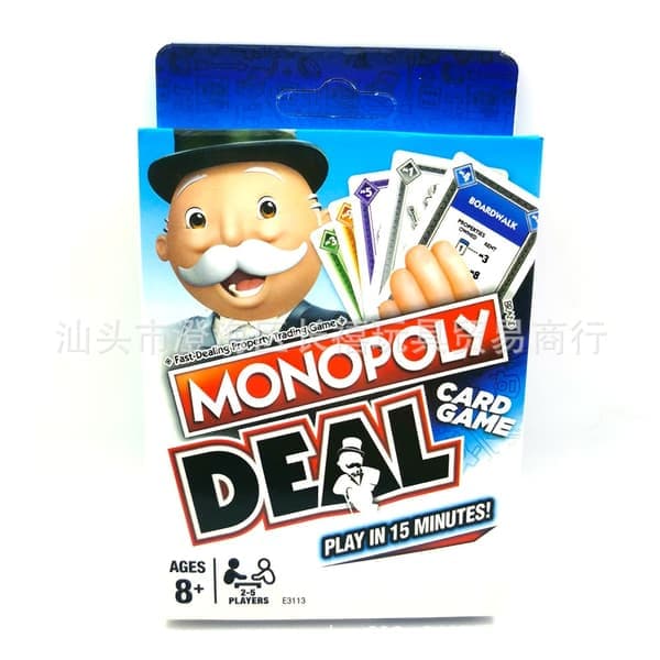 Monopoly Deal -korttipeli – Nopea perhekorttipeli, virallinen