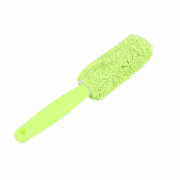 Felgbørste, Mikrofiber Bilfelg Rengjøringsbørste Langt Håndtak Mykt Verktøy (Grønn)
