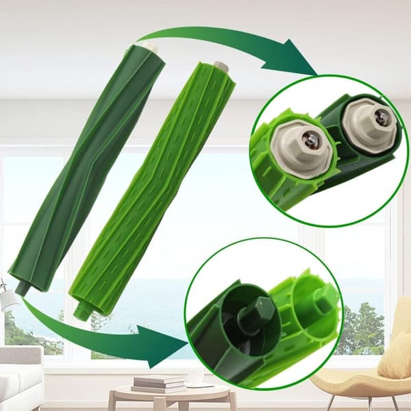 4 stk tilbehør til iRobot I-, E- og J-serien, tilbehørsbørster til Roomba i7, i7+, i3, i3+, i4, i4+, i6, i6+, i8, i8+, j7, j7+, E5, E6 og E7