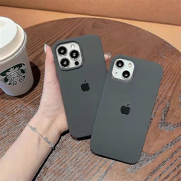 Silikonskal för iPhone 13 Charcoal Grey