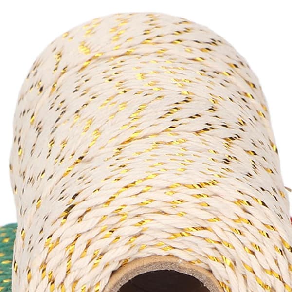 Rullar Julsträng 2 mm Diameter Varje 100 m Längd Klippbar Enkel Presentsträng för DIY-förpackning