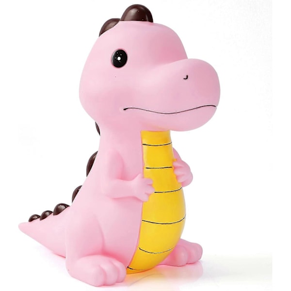 Dinosaurie Spargris (Rosa), Okrossbar Tyrannosaurus Rex Spargris, Första Spargrisen, Bästa Julklappen/Födelsedagspresenten för Barn (WK27-D6)