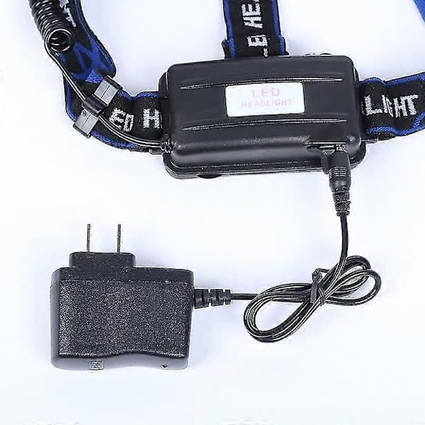 Direktelader for hodelykt, kraftig lader for DC 18650-batteri EU-plugg EU Plug