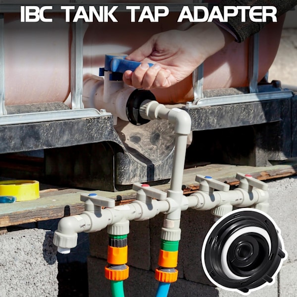 Vandtank vandtank adapter til tilslutning af haveslanger indløbsdiameter 60 mm 2 stk