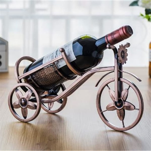 Cykelsmedejerns vinskab dekoration smedejerns vinreol dekoration reol vinflaskeholder hjem Champagne Silver