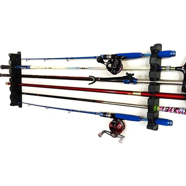 Stativsett for fiskestang 6 hull Svart ABS Plast Slisse-res Svart