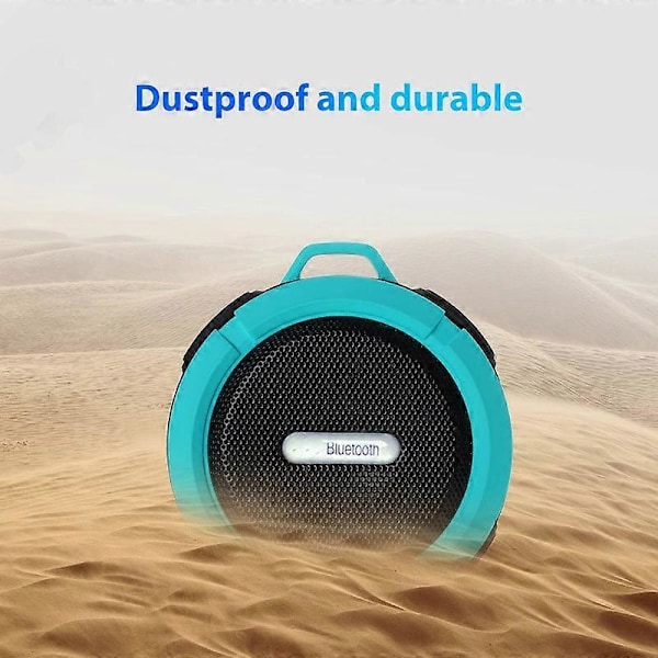 C6 Kannettava Mini Vedenpitävä Stereo Kaiutin TF Langaton Bluetooth-yhteensopiva Kaiutin JIKAIX Black
