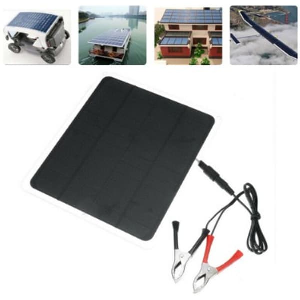 12V 20W Solcellepanel, Nødlader, USB, Utendørs, Bil/Båt/Camping