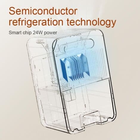 1500 ml elektrisk luftavfukter – programmerbar timer – hvilemodus – LED-lys – automatisk avslåing for trange rom
