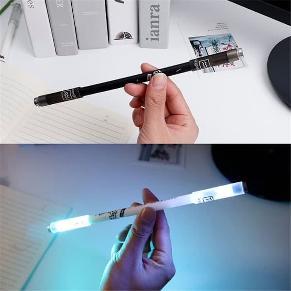 Kreativ LED Flash Spindende Pen Spinner Legetøj B B