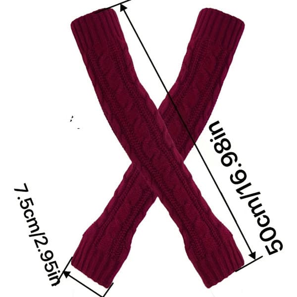Dameærmer - Tommelfingerhuller - Uld - Ærme - Hvid