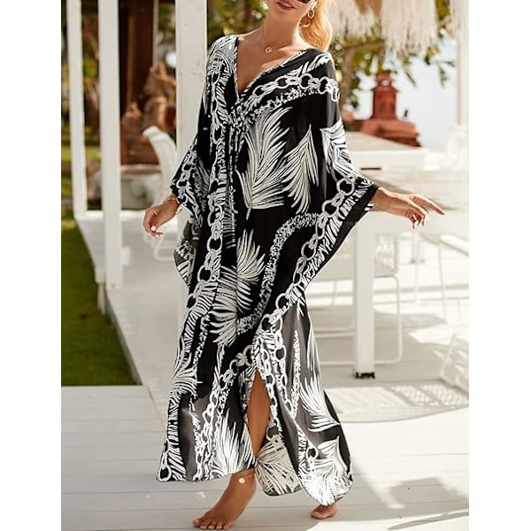 Kaftanklänningar Omslag för Badkläder Dam Plus Size Djurmönstrad Kaftan Resortklänning