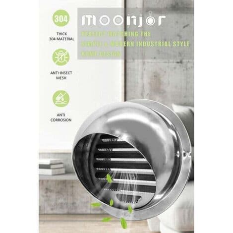 150 mm rund 304 rustfri stål ventilationsrist til emhætte ventilation med net