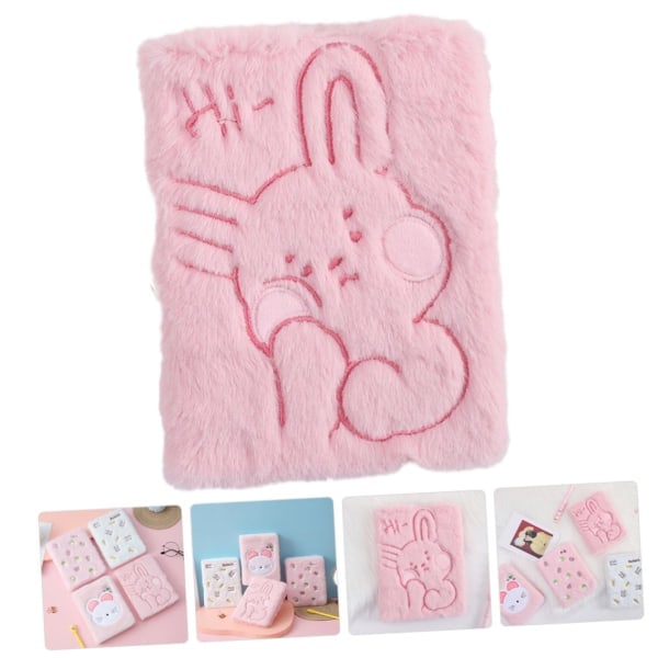 1 stk. fluffy notatbok, fluffy dagbok, fluffy notatbok, notatbøker for barn, notisblokk for barn, katteplysjdagbok, skrivedagbøker