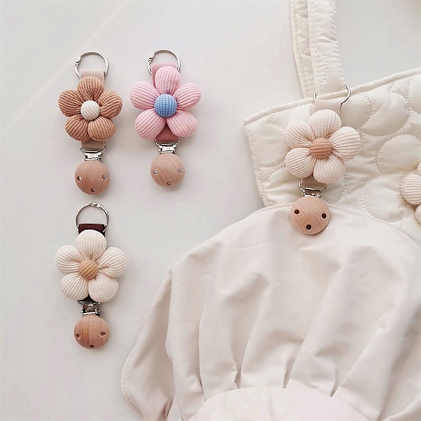 Tyylikäs Kukkahattu Klipsi Kätevä Kukkahattu Klipsi Matkatarvike Käytännöllinen Kukkahattu Pidike Sopii Hattuun ja Laukkuun Apricot with green f