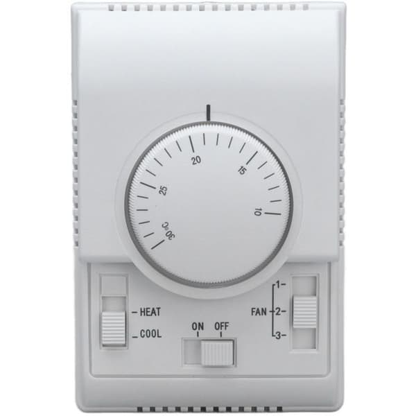 2-vägs mekanisk termostat för central luftkonditionering 110–220V – kontrollbrytare (grå)