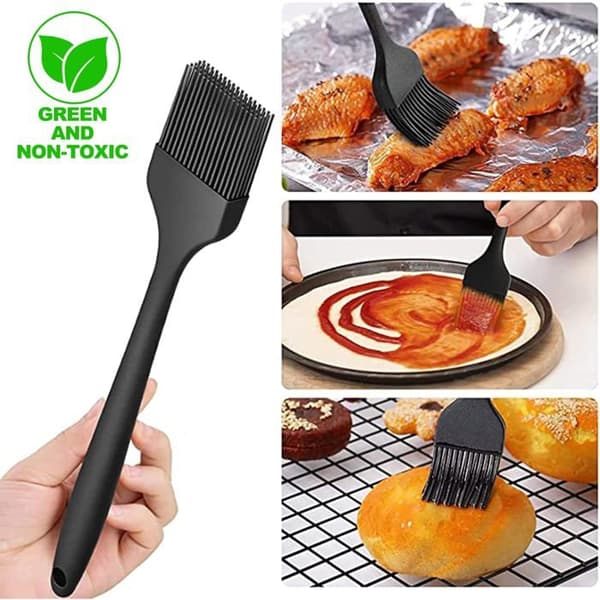 2 delar 21 cm köksborste, bakelseborste, silikonköksborste, matborste, för matlagning, grillning, bakning