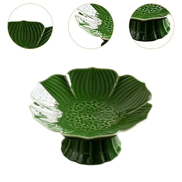 Jalkakulho Hedelmille Posliinista Koristeellinen Keittiöön Maalaistaloon Kodin Sisustukseen vaaleanpunainen sininen dark green 12.7cmx5.8cm