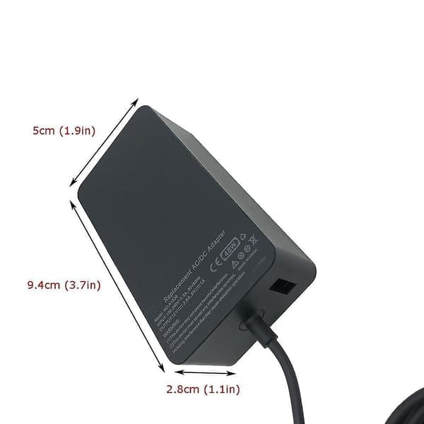 12v 3.6a 48w lader for Microsoft Surface Pro 1 Pro 2 Rt Windows 8 strømadapter 1601 1536 lader hurtiglading med 5v 1a (kun lader)