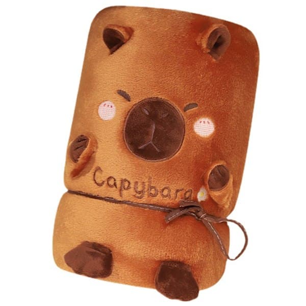 Capybara Teppe - Bærbart Oversized Teppe Hettegenser Reise Teppe Jakke med Hette 85*90cm