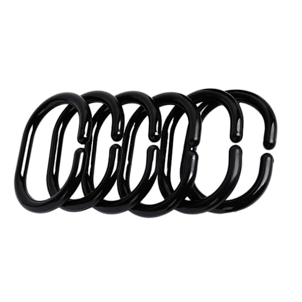 Dusjforhengskrok for bad Multifunksjonell Slitesterk Krok for Toalett Black