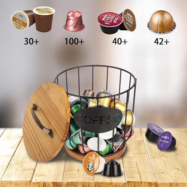 Kaffekapselkorg, kaffekapslar kapselhållare, förvaring för kaffekapslar, ap-korg, för förvaring av kaffekapslar och frukt