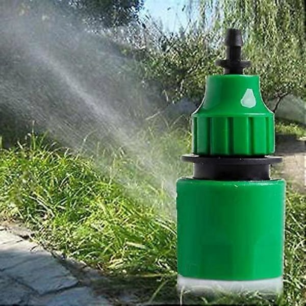 Mikro irrigasjonsadapter, hurtigkobling for plast hageslange med 6,35 mm mothakekobling, egnet