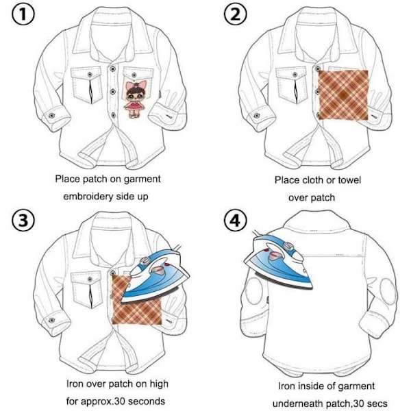 Strykmärke, 32 stycken strykmärken broderade strykmärken för gör-det-själv anpassning av kläder T-shirt