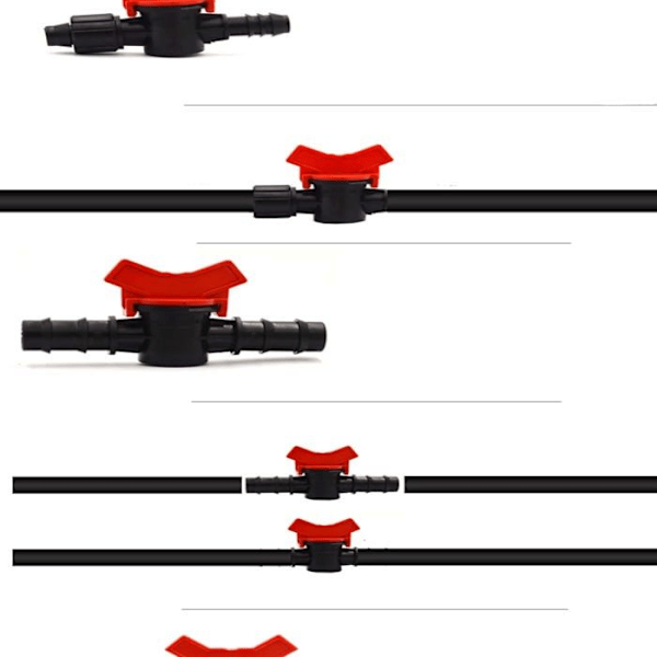 10 stk. havevandhane, slangevandingsventil, plastikafspærringsventilfitting, plastikhavehane