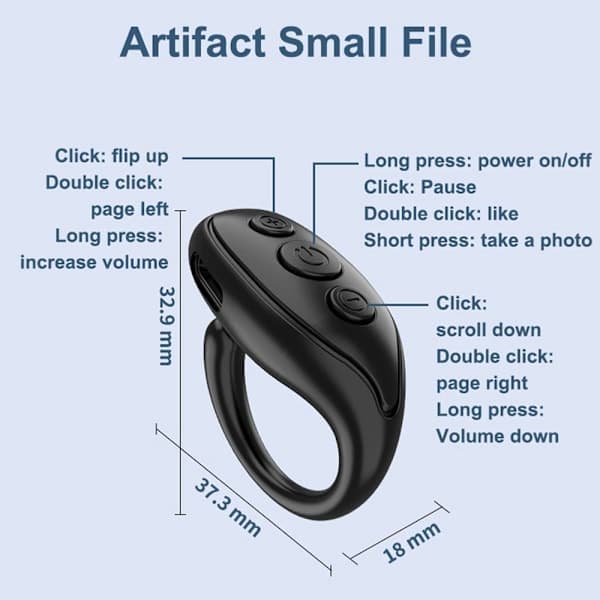 Mobiltelefon Bluetooth-fjernkontroll HVIT hvit white