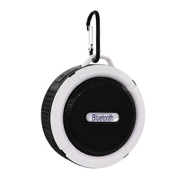 C6 Kannettava Mini Vedenpitävä Stereo Kaiutin TF Langaton Bluetooth-yhteensopiva Kaiutin JIKAIX White