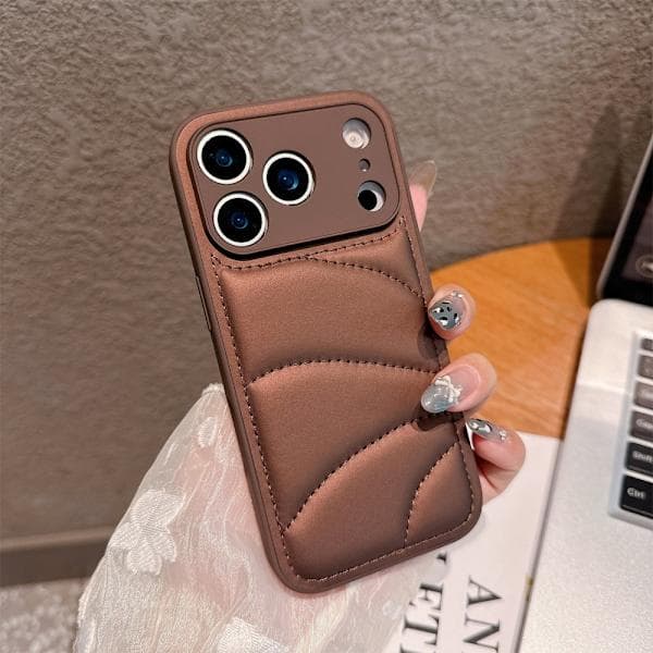 Passer til iPhone 17 mobildeksel, dekompresjon dunjakke materiale iPhone 17