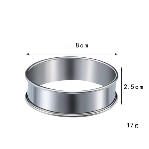 6 stk. Engelske Muffin Ringe Crumpet Ringe Rustfrit Stål Dobbeltvalsede Kageforme Muffins Kageforme Non-stick Metal Runde Ringforme til