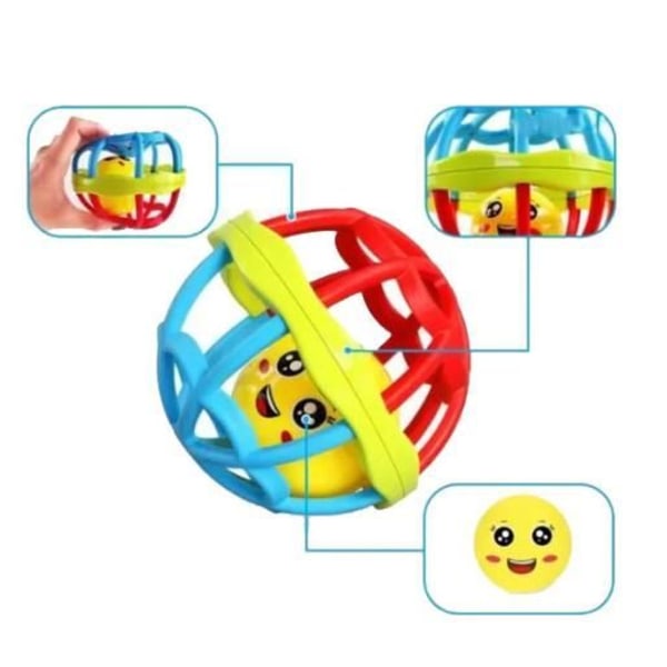 Babyleksak 6 Månader - Skallra Boll Baby Motorik Leksak - Present till 1 År Gammal Flicka Pojke