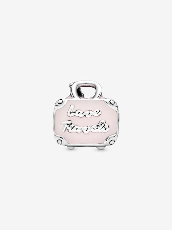 - Rosa Reiseveske Charm - Sterling sølv