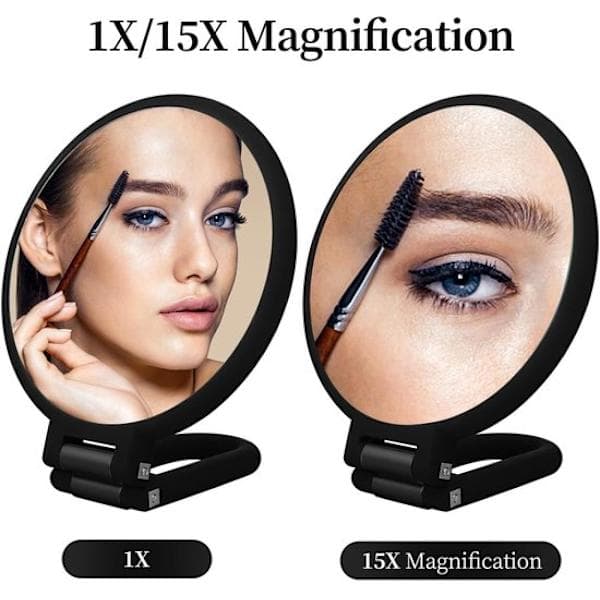 Käsipeili 15x suurennuksella - 15,2 cm - Taskupeili