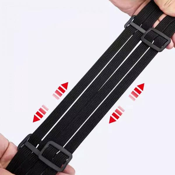 Bagagestrop Brystclips - Justerbar Elastisk Strop til Hjelm - 60cm/90cm Sort