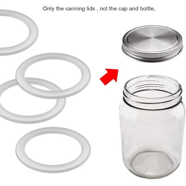 10-pak konserveringsringe, silikoneforseglingsringe, 8,6 cm silikoneringe til konserveringsglas, genanvendelig lufttæt gummipakning, fødevaregodkendt