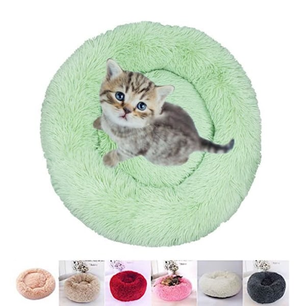 Kæledyrspude - Uspecificeret - Rund Kurv - Grøn - 50cm - Blød og Komfortabel Green Style 1