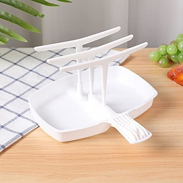 Mikrobølgeovn Bacon Rack Komfurplade med 3 Beslag, Bacon Ekstra Mikrobølgeovn Baconbakke Sprød Bacon Grill til Køkkenredskaber 23 x 22 x 13 cm