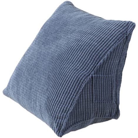 Ergonomisk triangulär kudde 20x36x40 cm – Mjukt EPE-tyg – Sidoförvaringsficka – Bekvämt ländryggsstöd