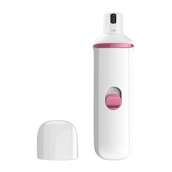 Elektrisk nagelslip för husdjur, USB-uppladdningsbar nagelklippare, automatisk nagelklippare pink