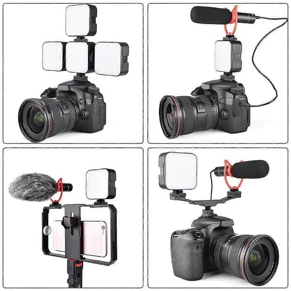 Praktisk och vacker 49 LED-panelbelysning RGB-videolampor Mini LED-kameralampa 2000mAh uppladdningsbar LED-panelbelysning
