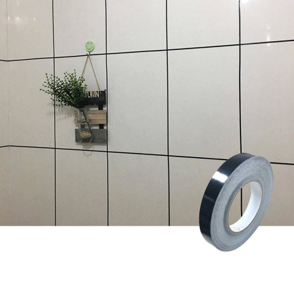 Dekorativ tape til gulv & væg - 2cm x 50m - Sort Sort