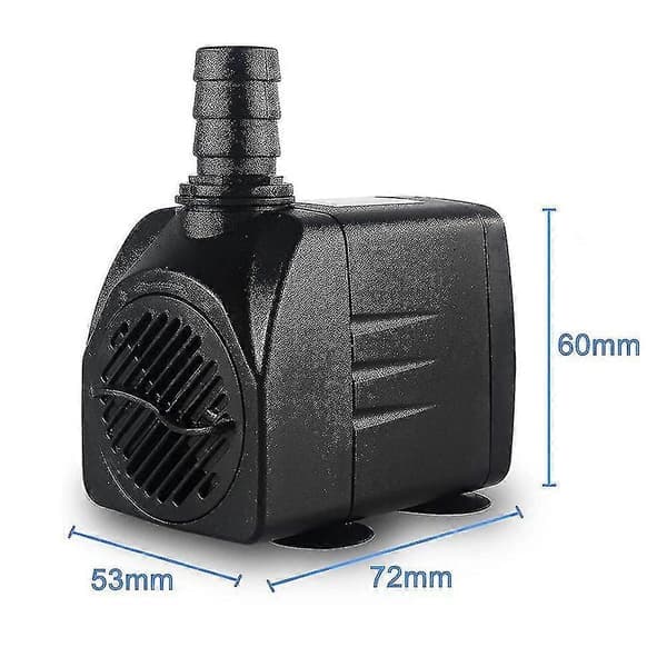 Extremt tyst dränkbar pump med fontänpump - 1,5 m sladd ingår [db]