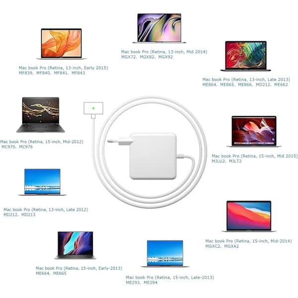 85W MagSafe 2 Oplader til Apple Macbook Pro 13 \" 15 \" 17 \"