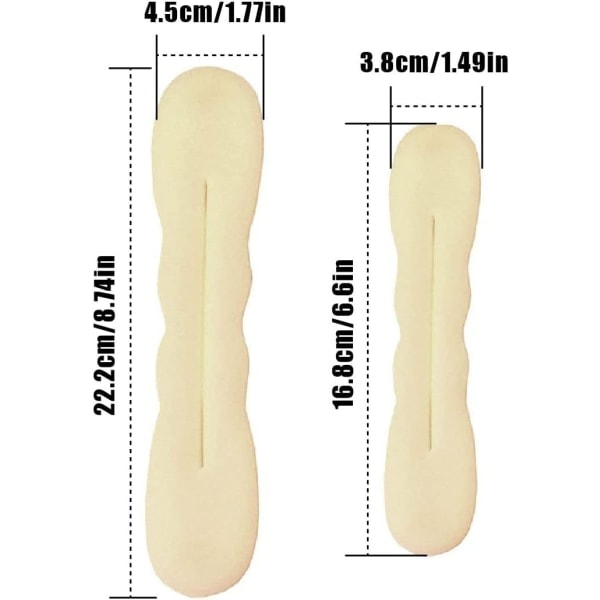 4 st magiska hårbullar (beige), frisyr bulle maker, hår bulle maker, hår bulle donuts hår bulle tillbehör